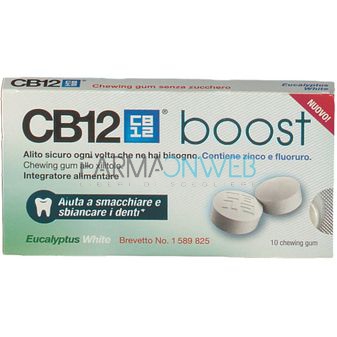 CB12 Boost Integratore Alimentare 10 chewing gum gusto eucalipto
