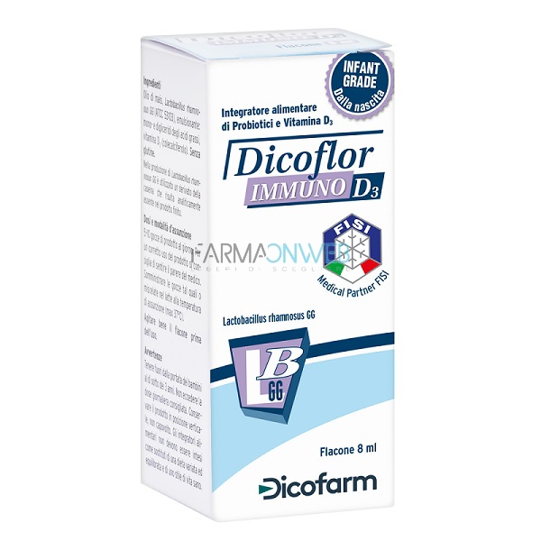 Dicofarm Dicoflor Immuno D3 Probiotico Integratore 8 ml