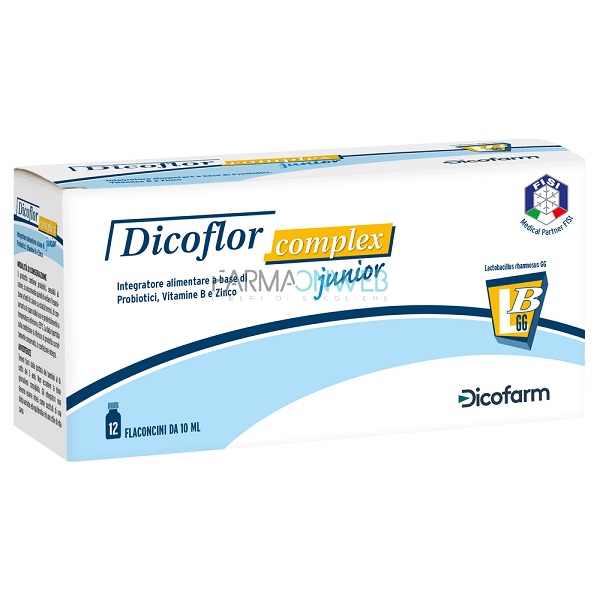 Dicofarm Dicoflor Complex Junior Fermenti Lattici 12 flaconcini