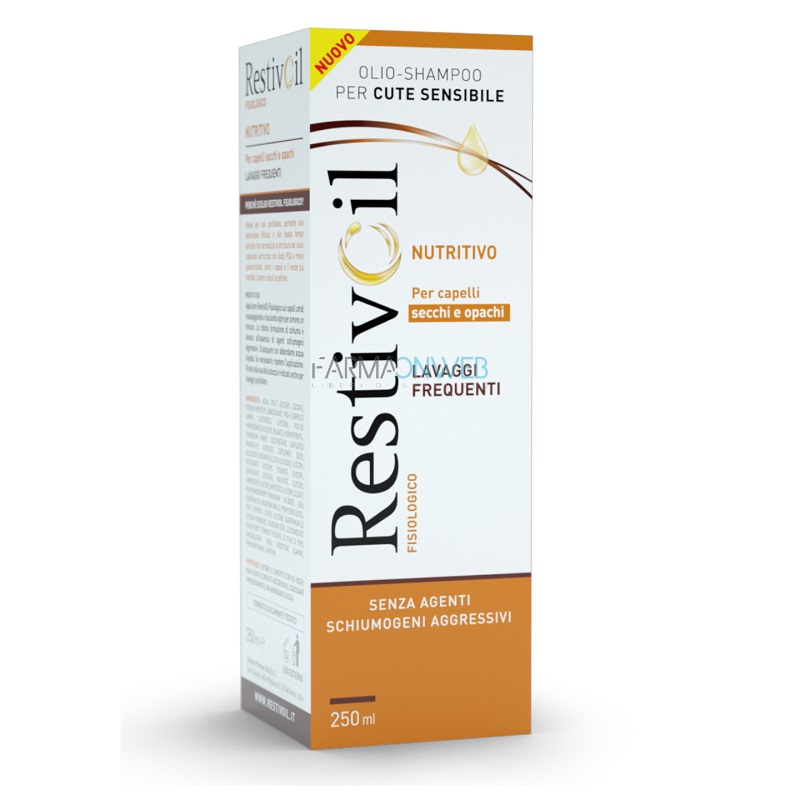 RestivOil Fisiologico Olio Shampoo Nutritivo Capelli Secchi e Opachi 250 ml