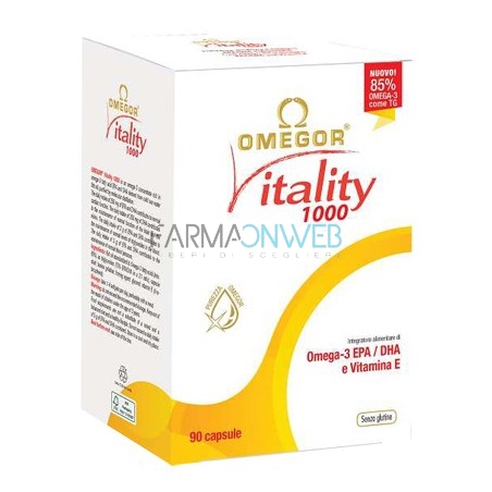 Omegor Vitality 1000 Integratore Alimentare Omega3 90 Capsule Molli
