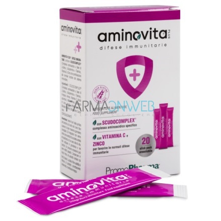 PromoPharma Aminovita Plus Difese Immunitarie Integratore Alimentare 20 stick