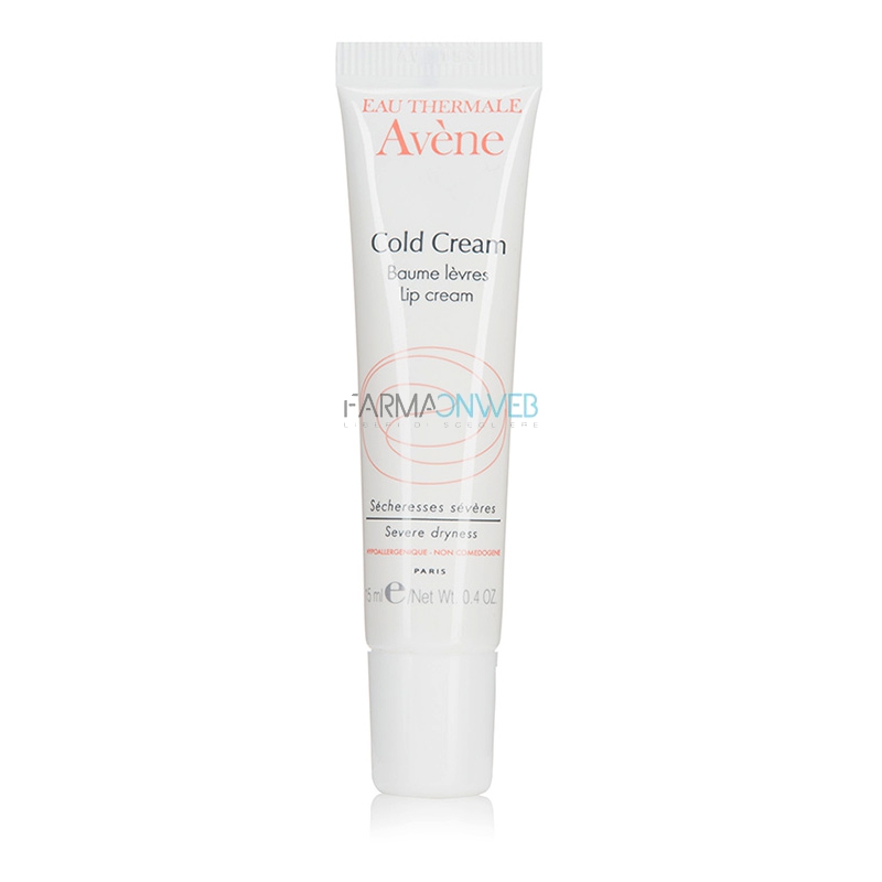 Avene Linea Cold Cream Balsamo Idratante Nutriente Labbra Pelli Sensibili 15 ml