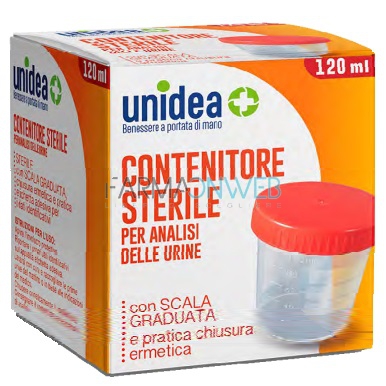 Unidea Contenitore Sterile per Analisi delle Urine 120 ml