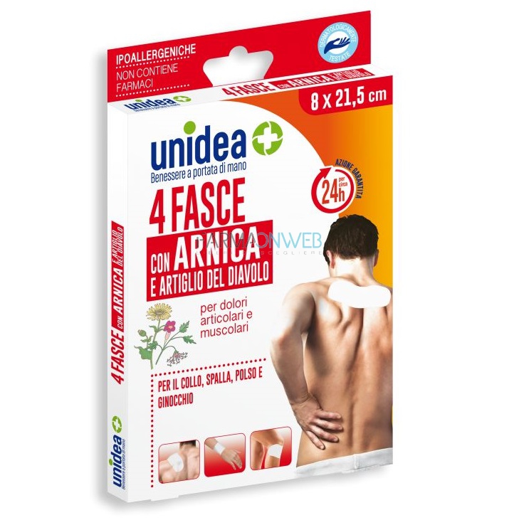 Unidea Cerotti Fasce con Arnica e Artiglio del Diavolo 4 pezzi