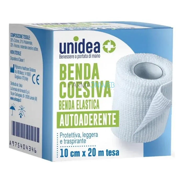Unidea Benda Coesiva Elastica Autoaderente 10 cm x 20 m