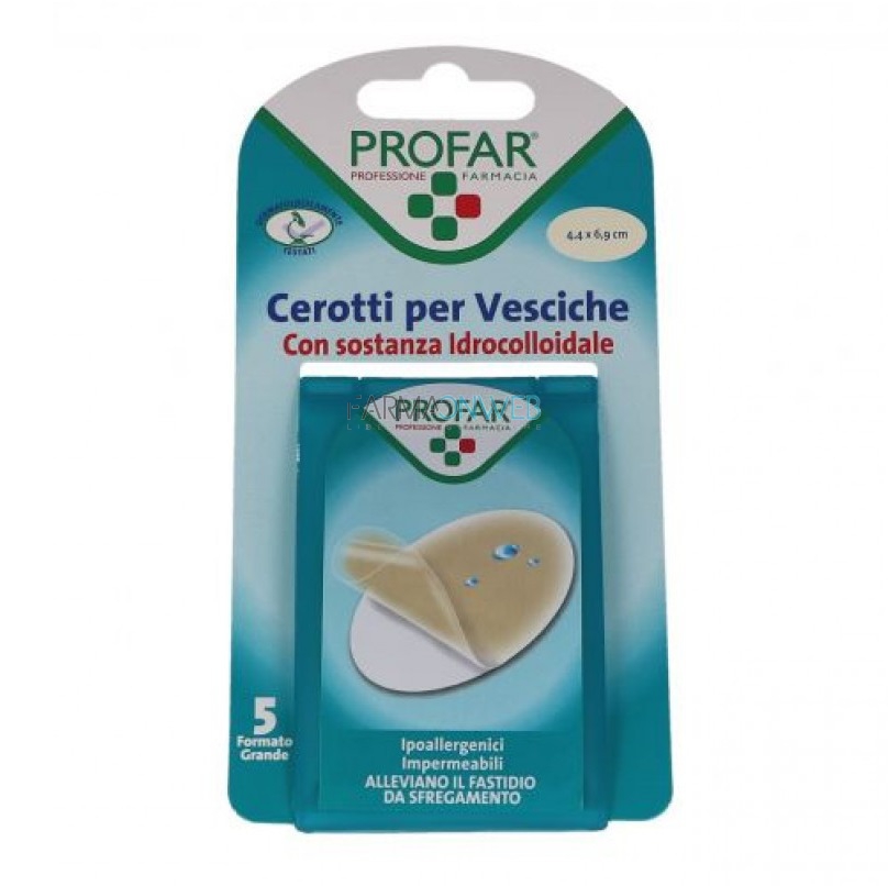 Profar Cerotti per Vesciche con Sostanza Idrocolloidale 5 cerotti ovali