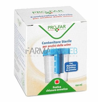 Profar Contenitore Sterile per Analisi delle Urine con Tappo di Sicurezza 120 ml