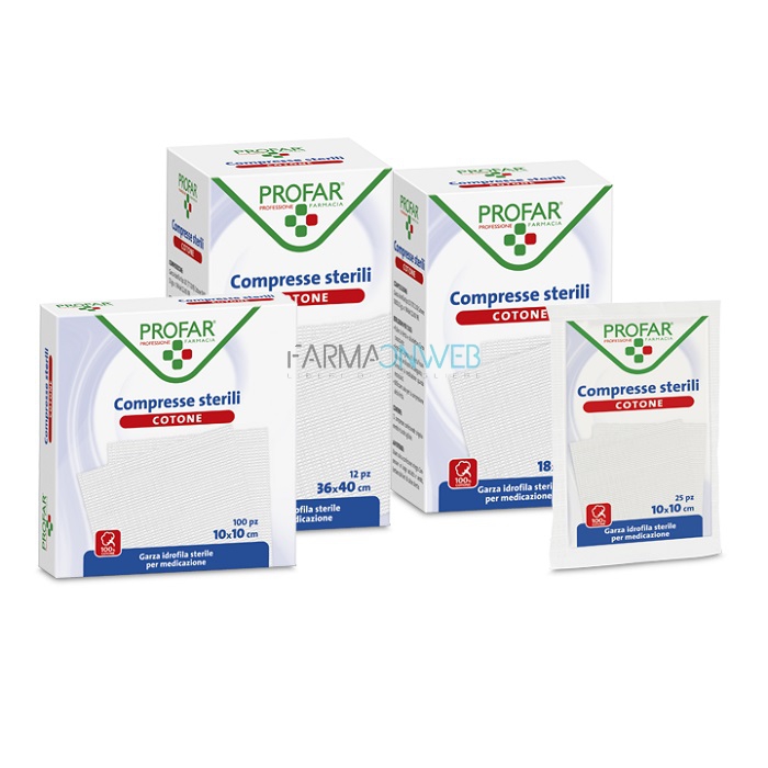Profar Compresse in Cotone 10 x 10 cm 25 pezzi