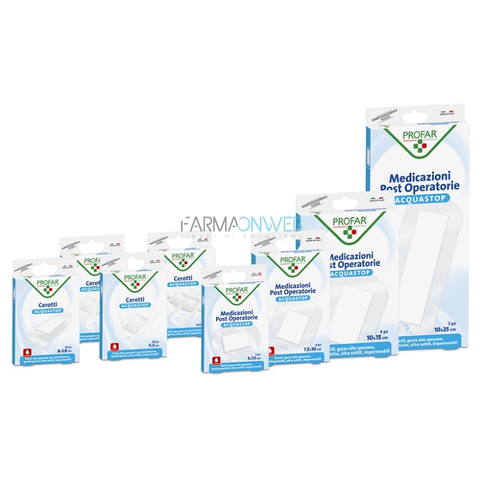 Profar Medicazioni Post Operatorie Acquastop 7,5 x 10 cm 4 pezzi