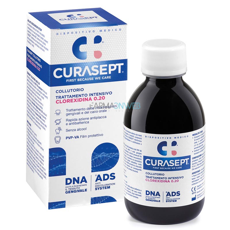 Curasept ADS 0,20% DNA Colluttorio Trattamento Intensivo 200 ml