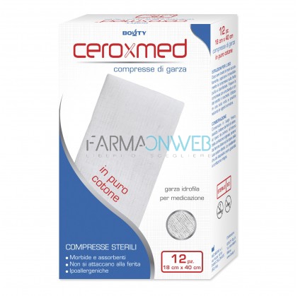 Ibsa Farmaceutici Italia Garze Ceroxmed 18 x 40 cm 12 Pezzi