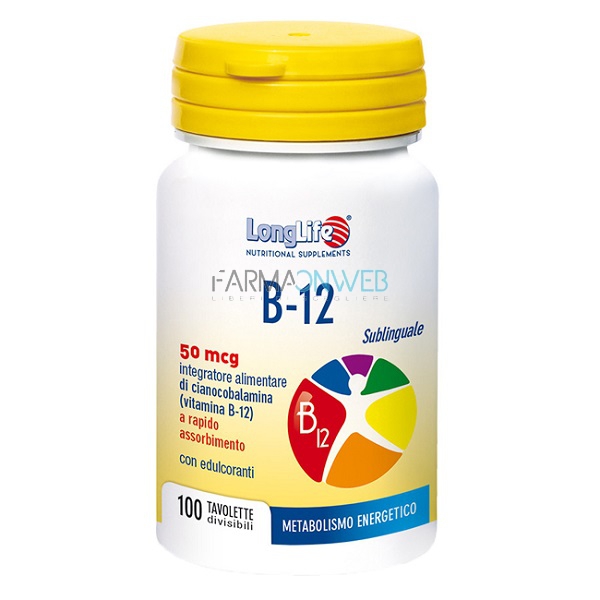 Longlife B12 50 Mcg 100 Tavolette Sublinguali