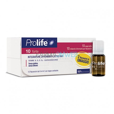 Prolife 10 Forte Integratore Fermenti Lattici 12 Flaconcini da 8 ml