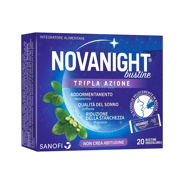 Sanofi Aventis Sonno e Serenit Novanight Tripla Azione Integratore 20 Bustine