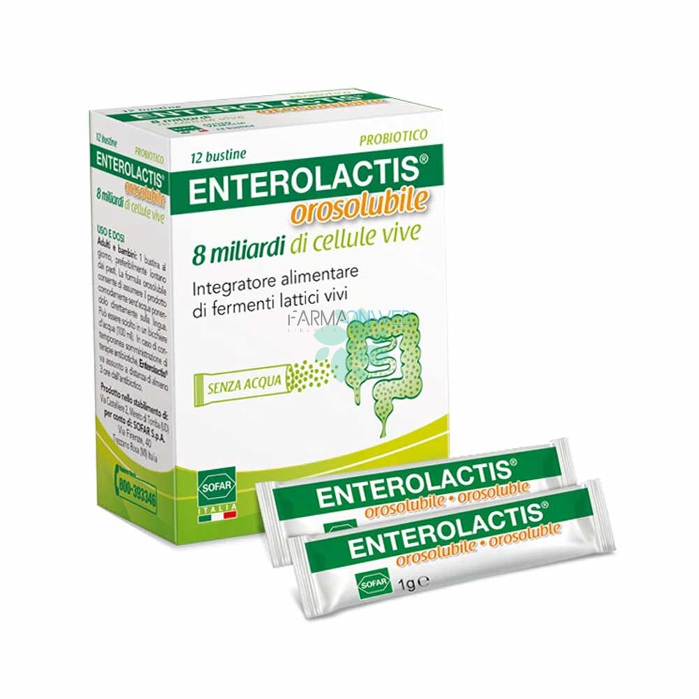 Enterolactis 8 miliardi Integratore Alimentare 12 bustine orosolubili