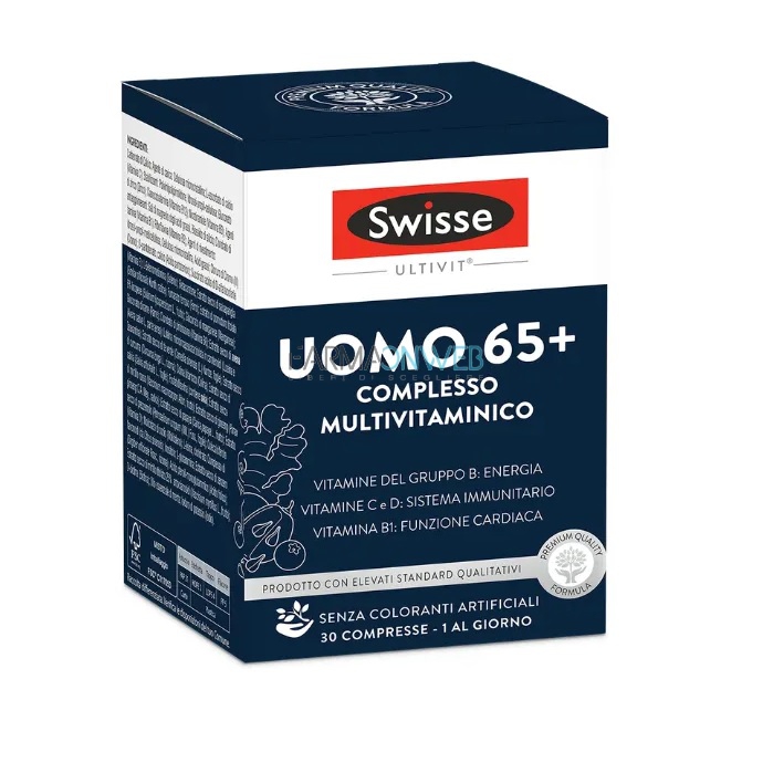 Swisse Multivitaminico Uomo 65+ Integratore Alimentare 30 compresse