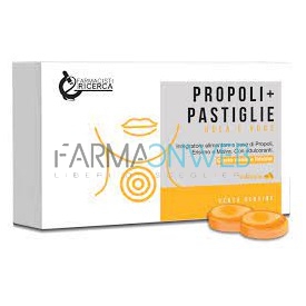 Propoli+ Gola e Voce Integratore Alimentare Gusto Miele e Limone 20 pastiglie