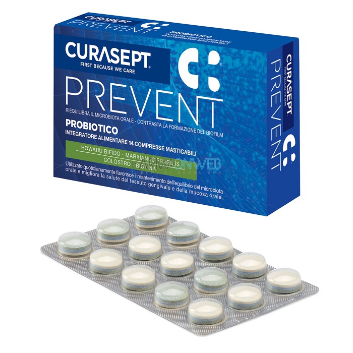 Curasept Prevent Probiotico Integratore Alimentare 14 compresse