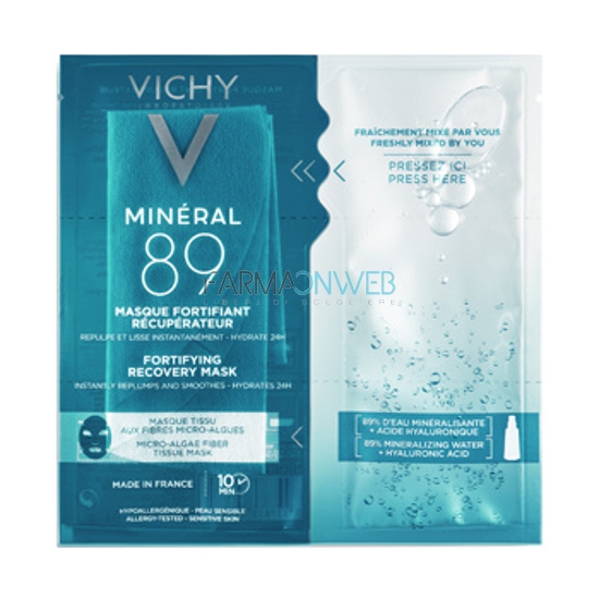 Vichy Linea Mineral 89 Tissue Maschera Rigenerante Protettiva Idratante 29 g