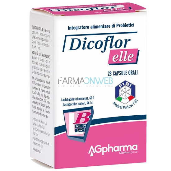 AG Pharma Dicoflor Elle Probiotico Integratore 28 Capsule