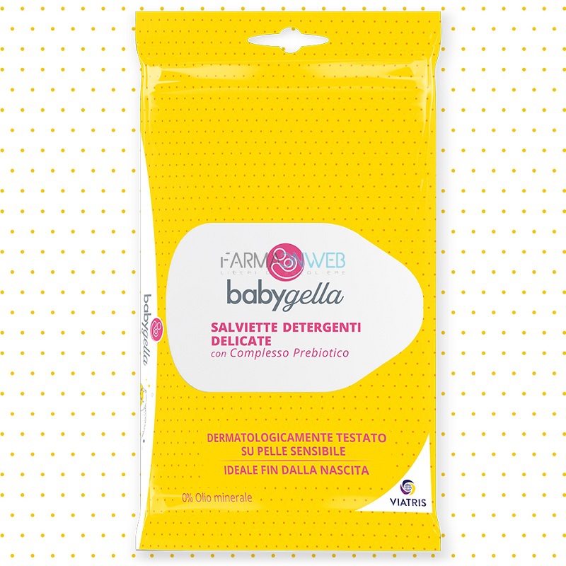Babygella Salviette Detergenti Delicate con Complesso Prebiotico 15 pezzi