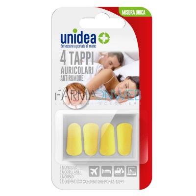 Unidea Tappi Auricolari Antirumore 4 pezzi