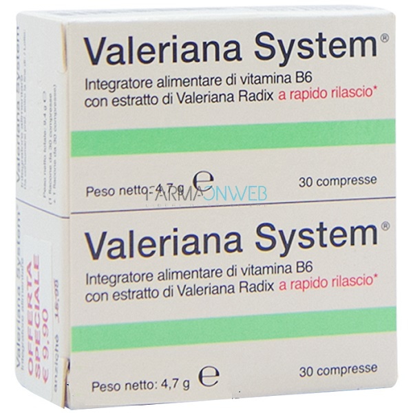 Sanifarma Valeriana System Integratore Alimentare 30 compresse + 30 compresse