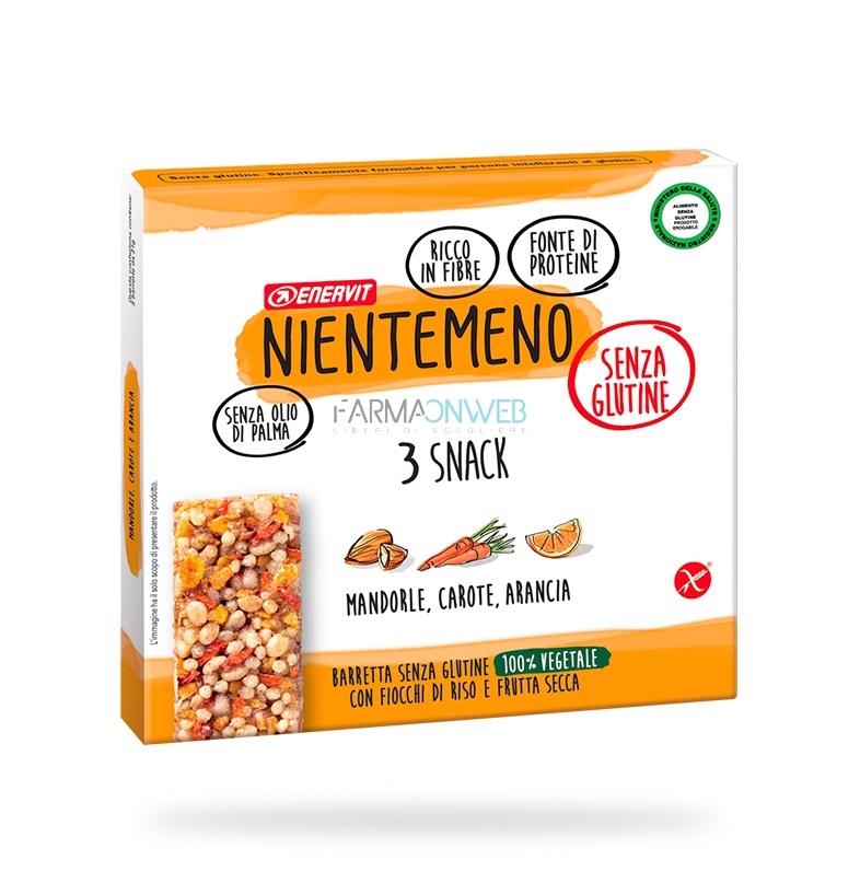 Enervit Nientemeno Barretta Mandorle Carote e Arancia 3 X 33 G