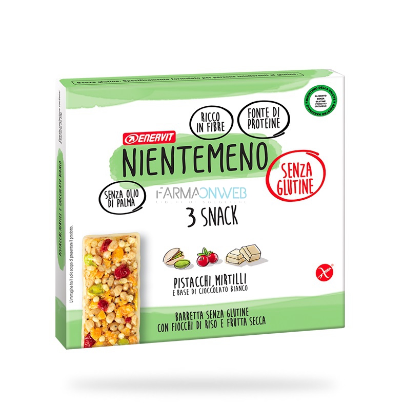 Enervit Nientemeno Barretta Pistacchi e Mirtilli 3 X 33 G