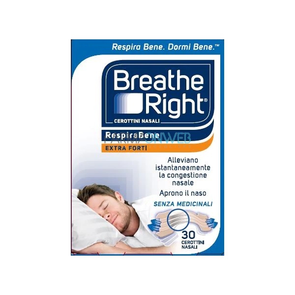 E.f.a.s. Breathe Right Respirabene Cerotti Nasali Extra Forti 30 Pezzi