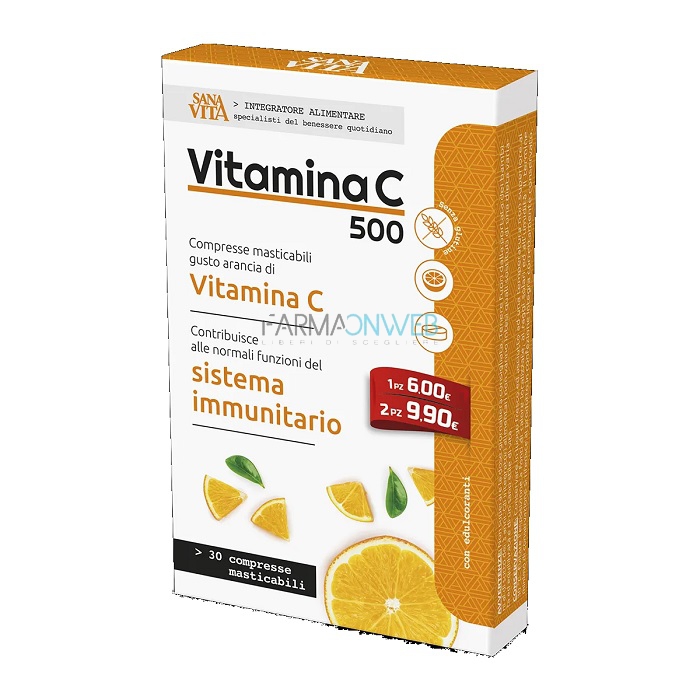 SanaVita Vitamina C Integratore Alimentare 30 compresse masticabili