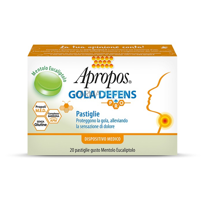 Apropos Gola Defens PRO 20 pastiglie Mentolo Eucaliptolo