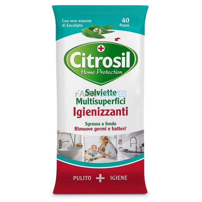 Citrosil Linea Home Protection Salviette Igienizzanti Eucalipto 40 panni