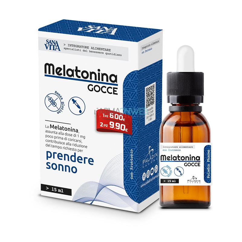 SanaVita Melatonina Gocce Integratore Alimentare 15 ml