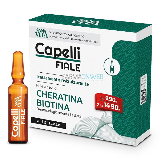 SanaVita Capelli Fiale con Cheratina 12 fiale