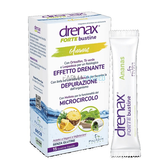 Drenax Forte Ananas Integratore Alimentare 15 bustine liquide