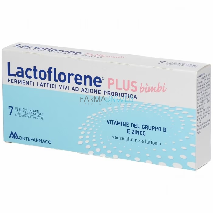 Lactoflorene Plus Bimbi Integratore Alimentare di Fermenti Lattici 7 Flaconcini