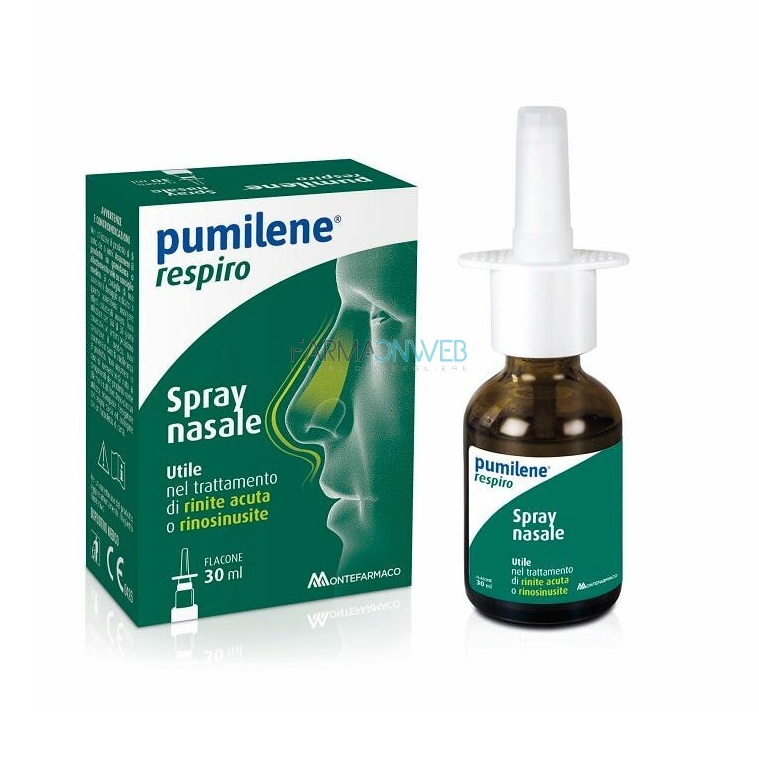 Pumilene Respiro Spray Nasale Soluzione Ipertonica Decongestionante 30 ml