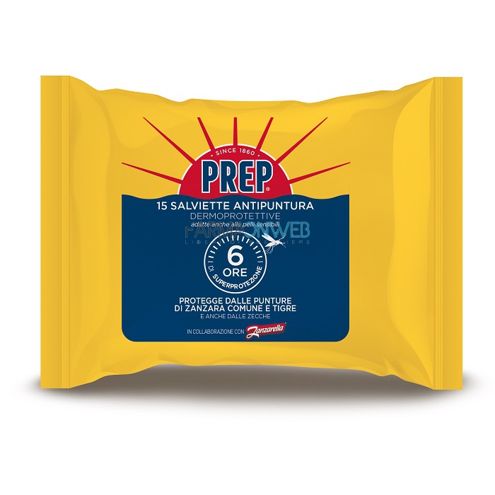 Prep Salviette Antipuntura Dermoprotettive 15 pezzi