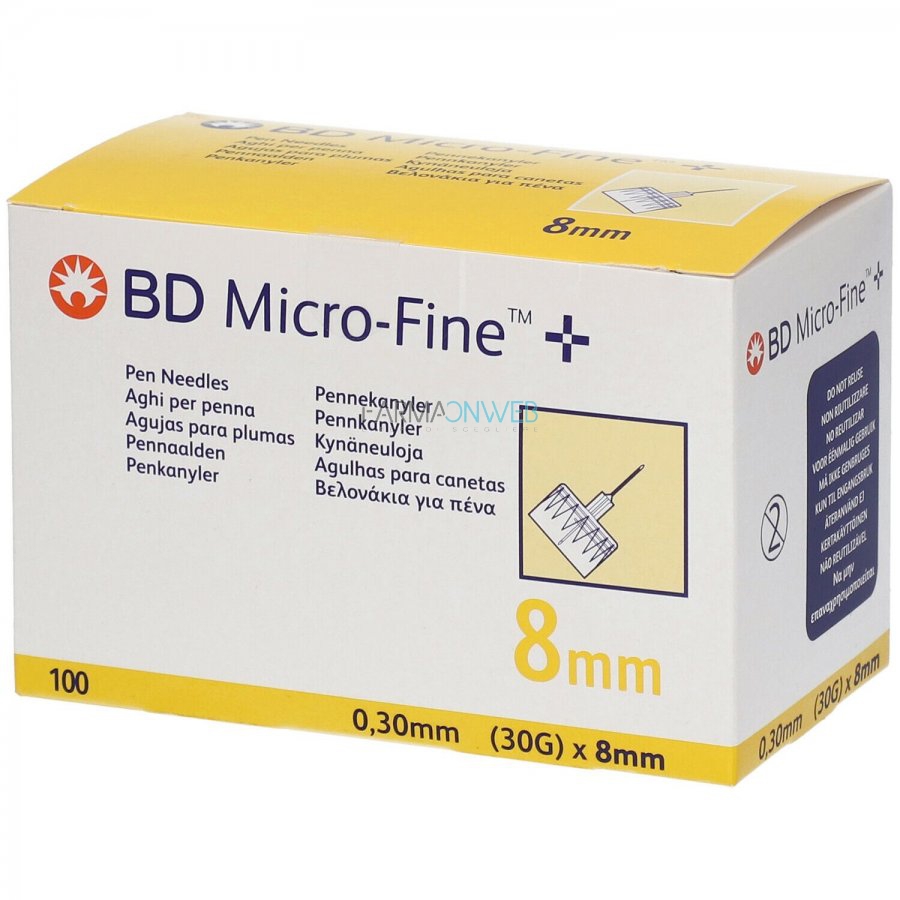 BD Micro-Fine 8mm 30G Aghi per Penna da Insulina 100 pezzi
