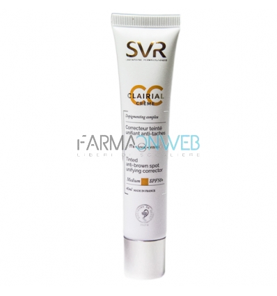 SVR Clairial CC Creme Medium Spf50+ Crema Solare Anti-macchie 40 ml