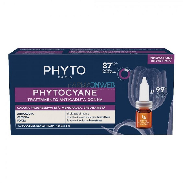 Phyto Linea Phytocyane Trattamento Anticaduta Donna 12 fiale da 5 ml