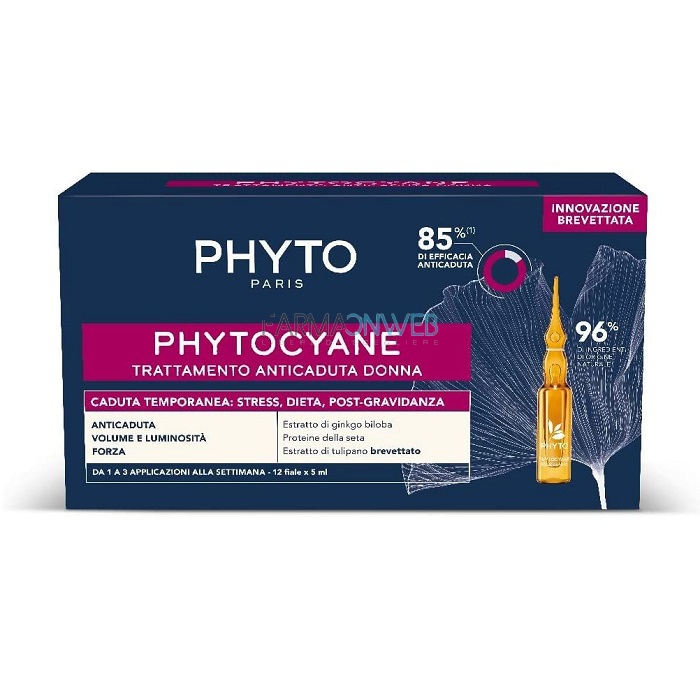 Phyto Linea Phytocyane Trattamento Anticaduta Donna 12 fiale da 5 ml