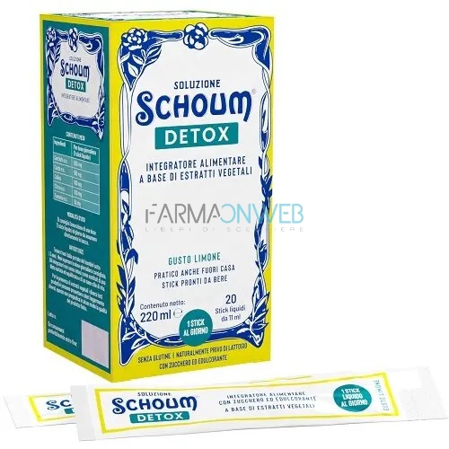 Soluzione Schoum Detox Integratore Alimentare 20 stick