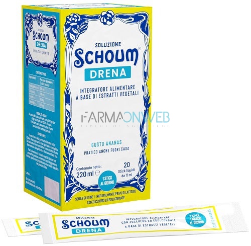 Soluzione Schoum Drena Integratore Alimentare 20 stick