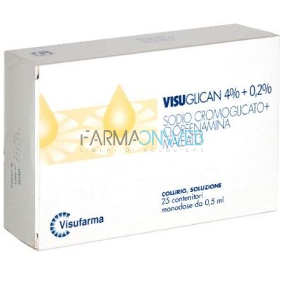 Visuglican 4% + 0,2% Collirio, Soluzione 25 Contenitori Monodose Da 0,5 Ml