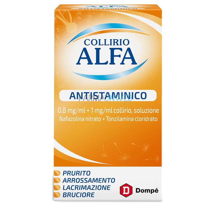 Collirio Alfa Antistam 0,8 Mg/Ml + 1 Mg/Ml Collirio, Soluzione Flacone 10 Ml
