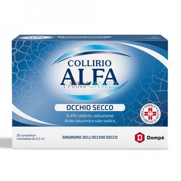 Collirio Alfa Occhio Sec 0,4% Collirio, Soluzione 20 Contenitori Monodose Da 0,5 Ml