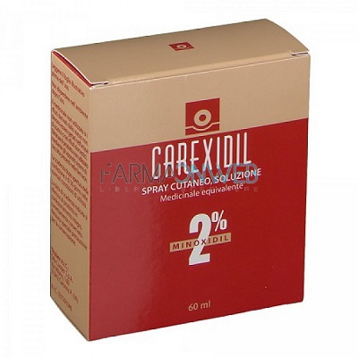 Carexidil 2% Spray Cutaneo Soluzione, 3 Flaconi In Hdpe Da 60 Ml Con Pompa Dosatrice